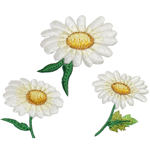 Iron-On Embroidery Sticker - Daisies